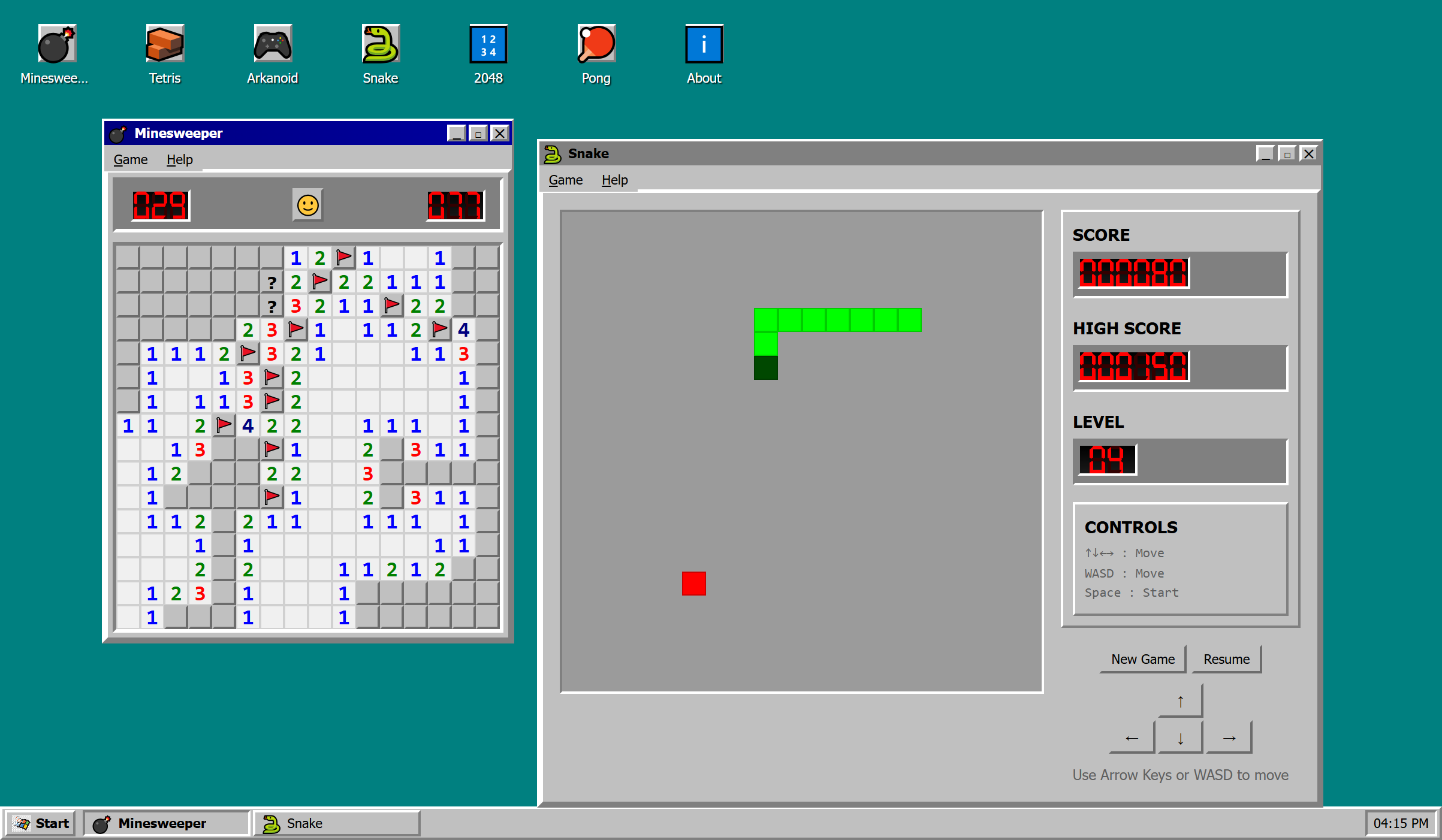 Win95Games - Retro Gaming Platform